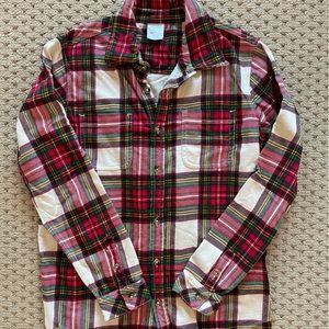 Hanna Andersson Plaid Holiday Shirt Size 12, Worn once
